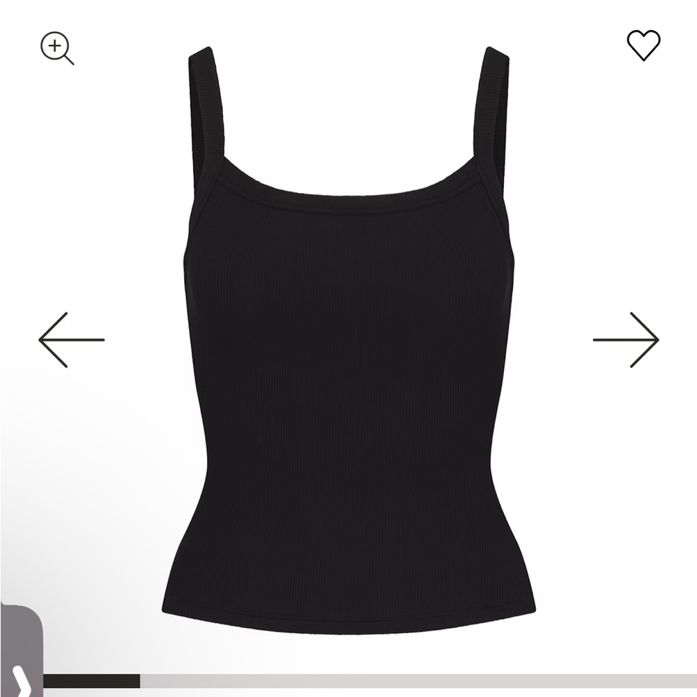 SKIMS Scoop Neck Black Tank Top